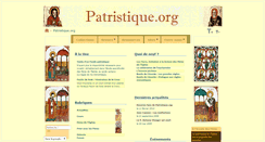 Desktop Screenshot of patristique.org